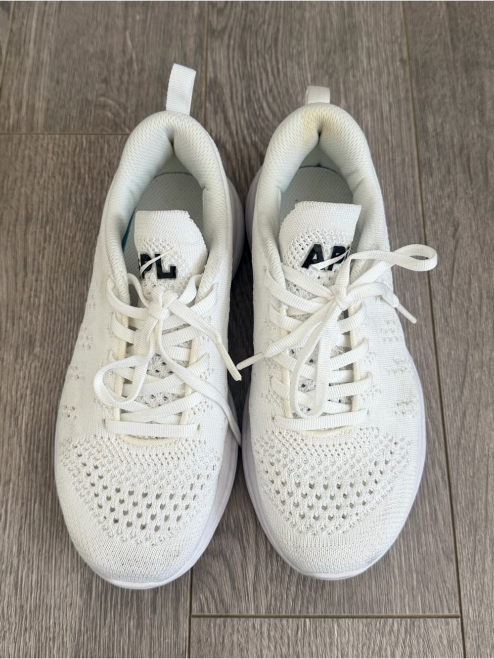 APL White Knit Athletic Sneakers